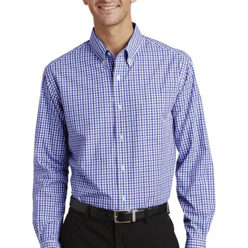Long Sleeve Gingham Easy Care Shirt Thumbnail