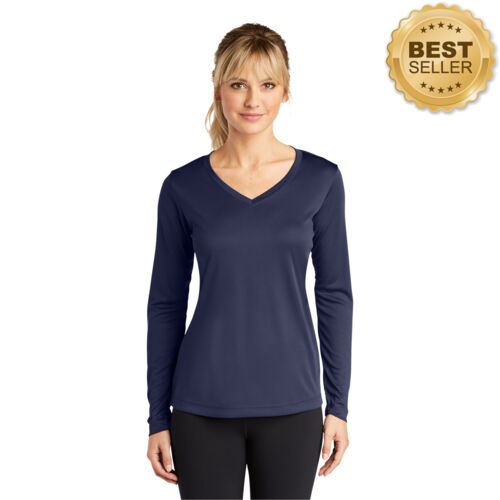 Ladies Long Sleeve Poly T-Shirt Thumbnail