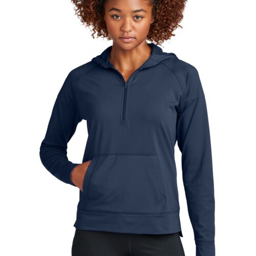 Ladies Sport Wick ® Stretch 1/2 Zip Hoodie Thumbnail